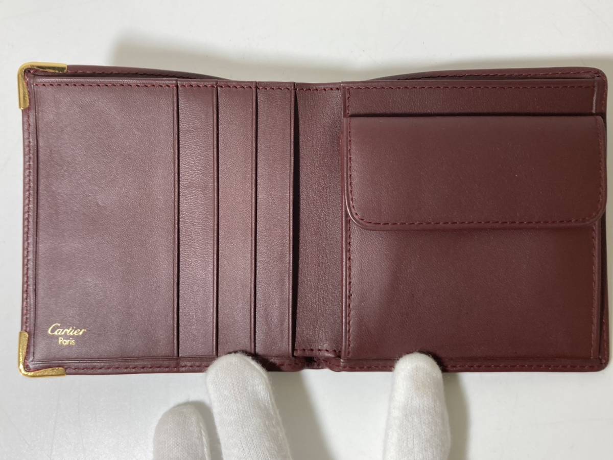 マストライン カルティエ Cartier 長財布 ボルドー 付属品 新品 二 