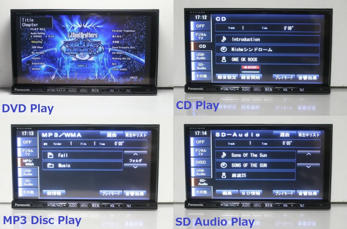 最新2023年度地図☆Strade音の匠♪CN-S300D動作品☆フルセグTV/DVD/CD