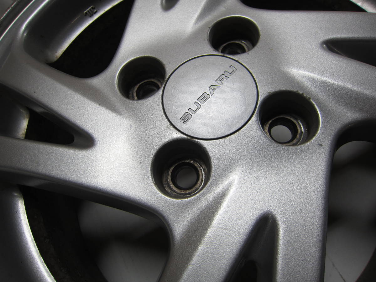 №164NM【群馬県発】ステラ着 ENKEI製 スバル純正☆14x4.5J ET45 4H PCD100☆アルミのみ4本☆中古 格安 売り切り！！ Yahoo!オークション - ENKEI製 スバル 純正アルミホイール 14インチ 4