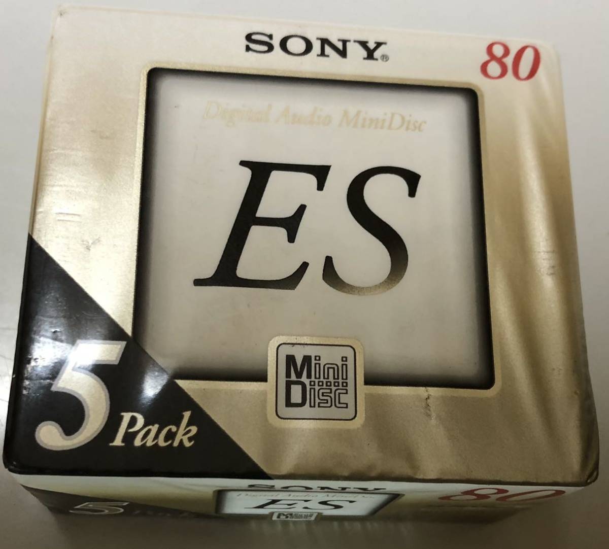 23M01-48： 【SONY】 MD 録音用 ミニディスク 5MDW80M ESグレード 74分 5枚パック 未開封品