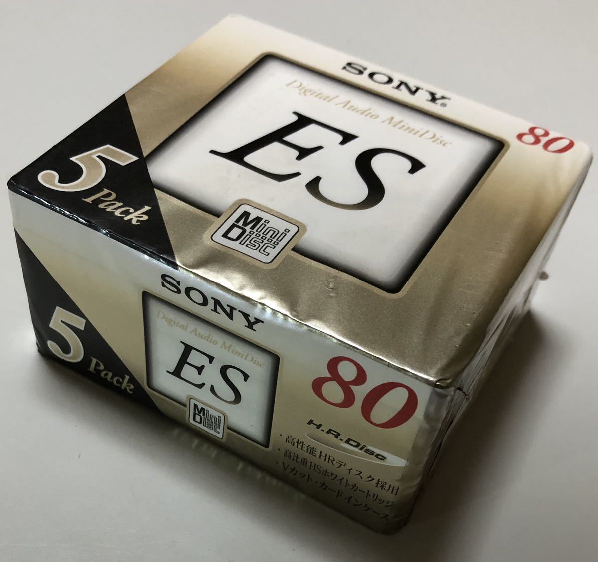 23M01-48： 【SONY】 MD 録音用 ミニディスク 5MDW80M ESグレード 74分 5枚パック 未開封品