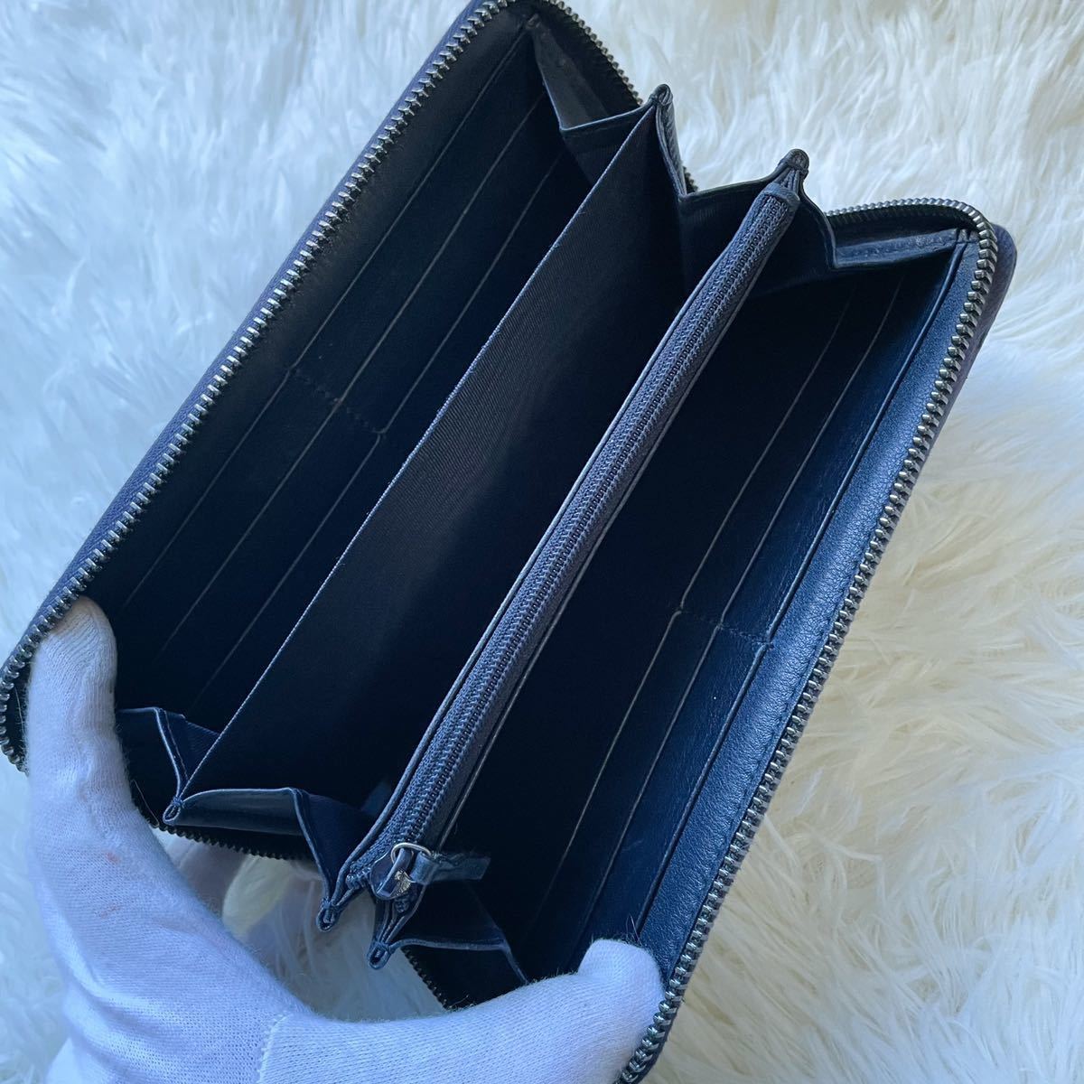 超極美品】グッチ GUCCI ラウンドファスナージップ 長財布 マイクロ 