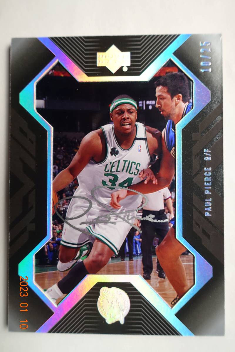 Paul Pierce 2007-08 UD Black Framed Autographs #10/25