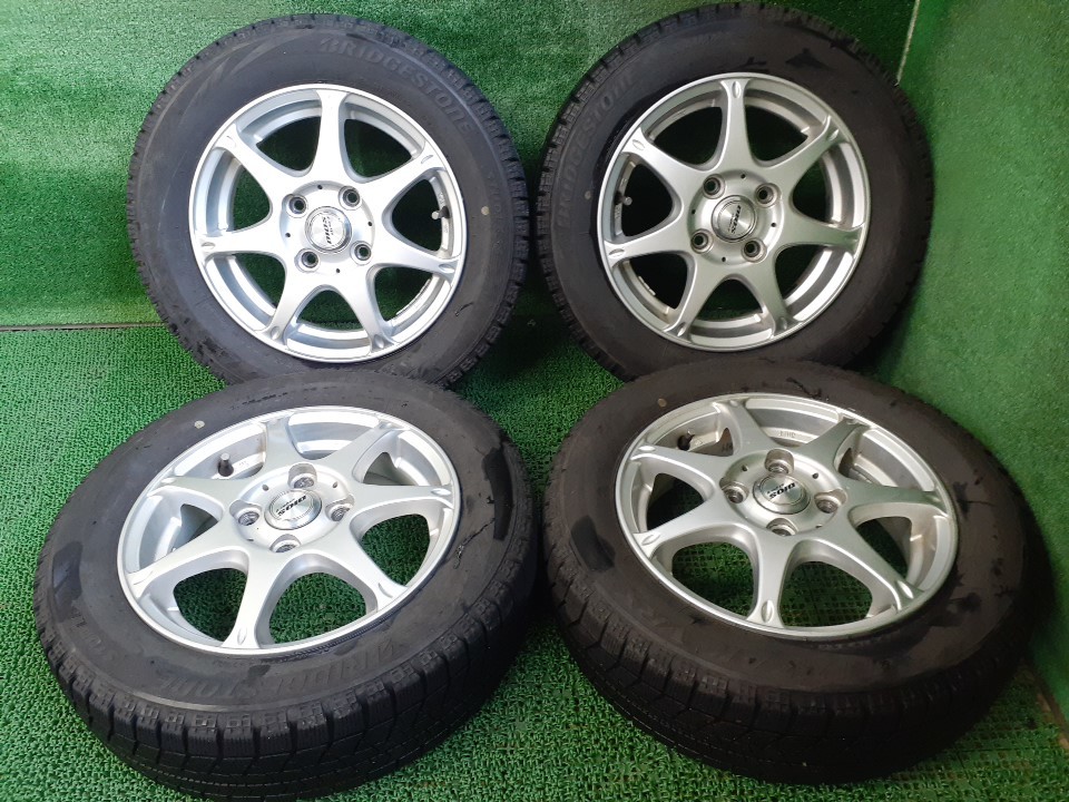 ブリヂストン VRX 155/65R13 社外 DIOS 汎用ホイール付スタッドレス4本 