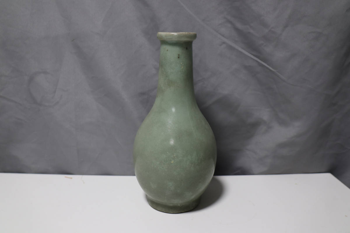 緑屋zc□ 時代物 ペルシャ 青釉 把手 水注 波斯 古美術 古陶磁 i9/11