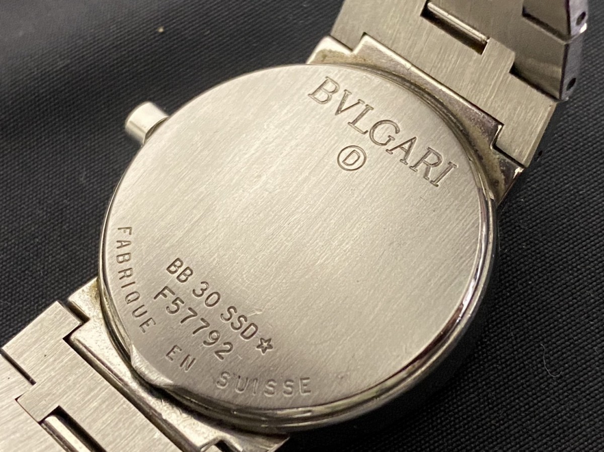 電池交換済み】 稼働品 A1 BVLGARI ブルガリ BB 30 SSD ブルガリ 