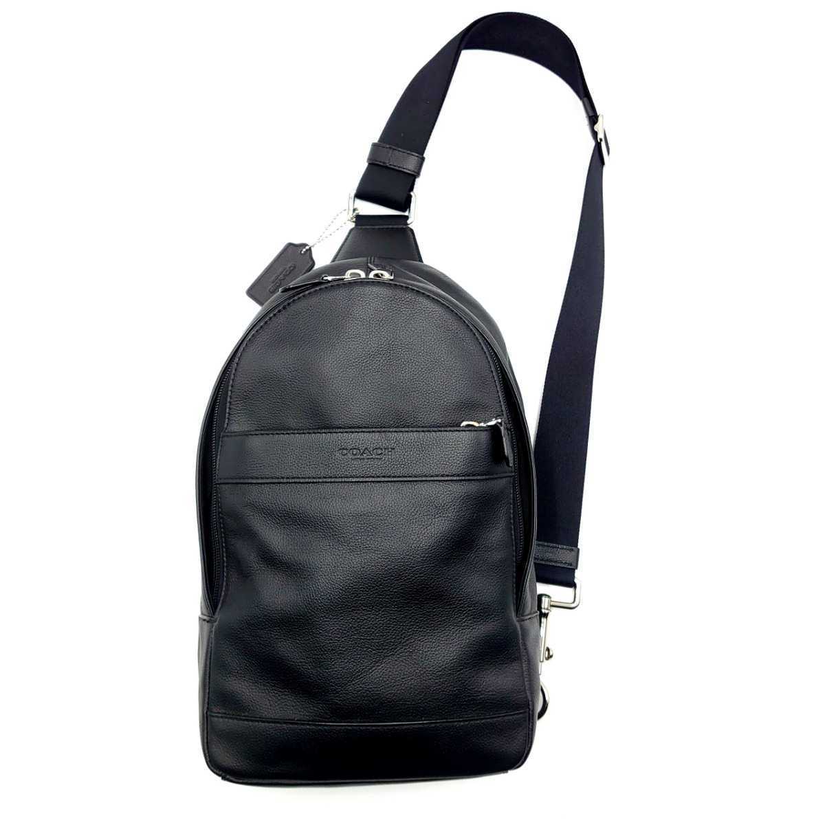 コーチ ボディバッグ チャールズ 極美品✨️コーチ ネイビー 1円〜 1円