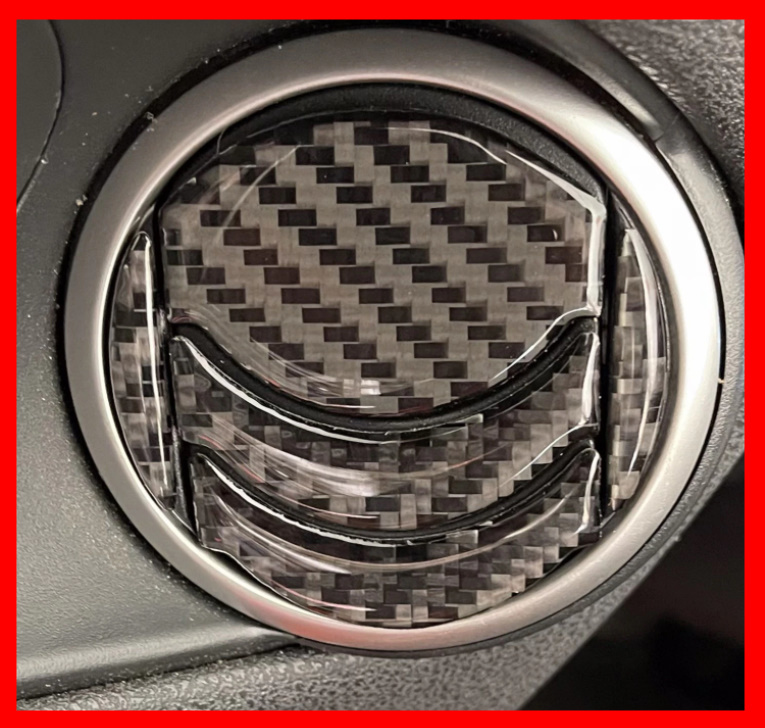 日産 NISSAN 370z z34 2009-2020 排気口 エアベント ステッカー カーボンファイバープリント エアコン アクセサリー