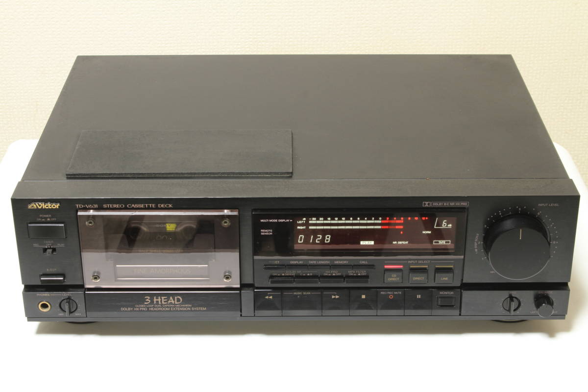 Victor TD-V631 ステレオカセットデッキ 3ヘッド 動作確認済み Victor TD-V631 作動品 Victor TD-V631 ビクター ステレオ 3ヘッド TD