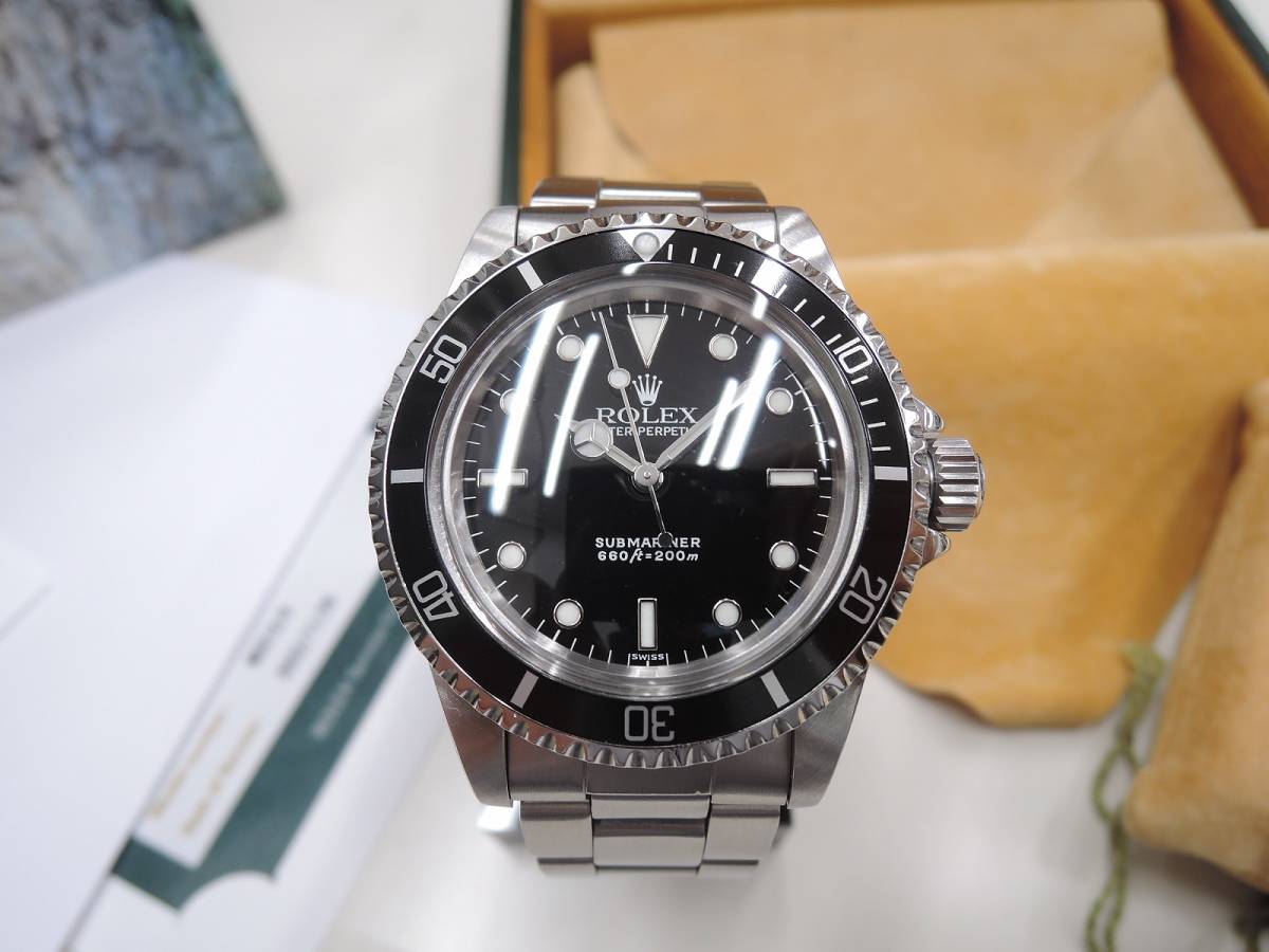 アンティーク、ロレックス、サブマリーナ、ref、５５１３、ノンデイト、プラガラス、1978年製造、日本ロレックス保証付き、5513