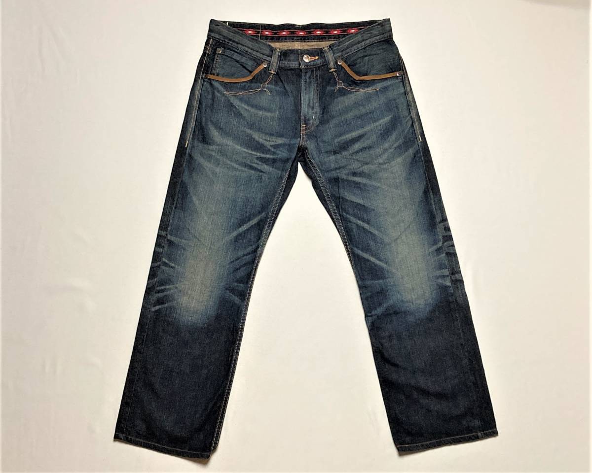 送料900円EDWINエドウィン Exclusive Vintageネイティブビンテージ加工ジーンズ434XVSメンズ36インチ94cm