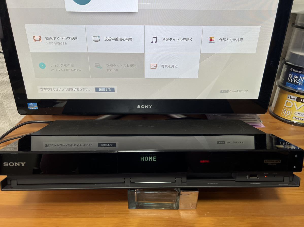 ジャンク】SONY BDレコーダー BDZ-FW1000 2018年製 UltraBlu-ray