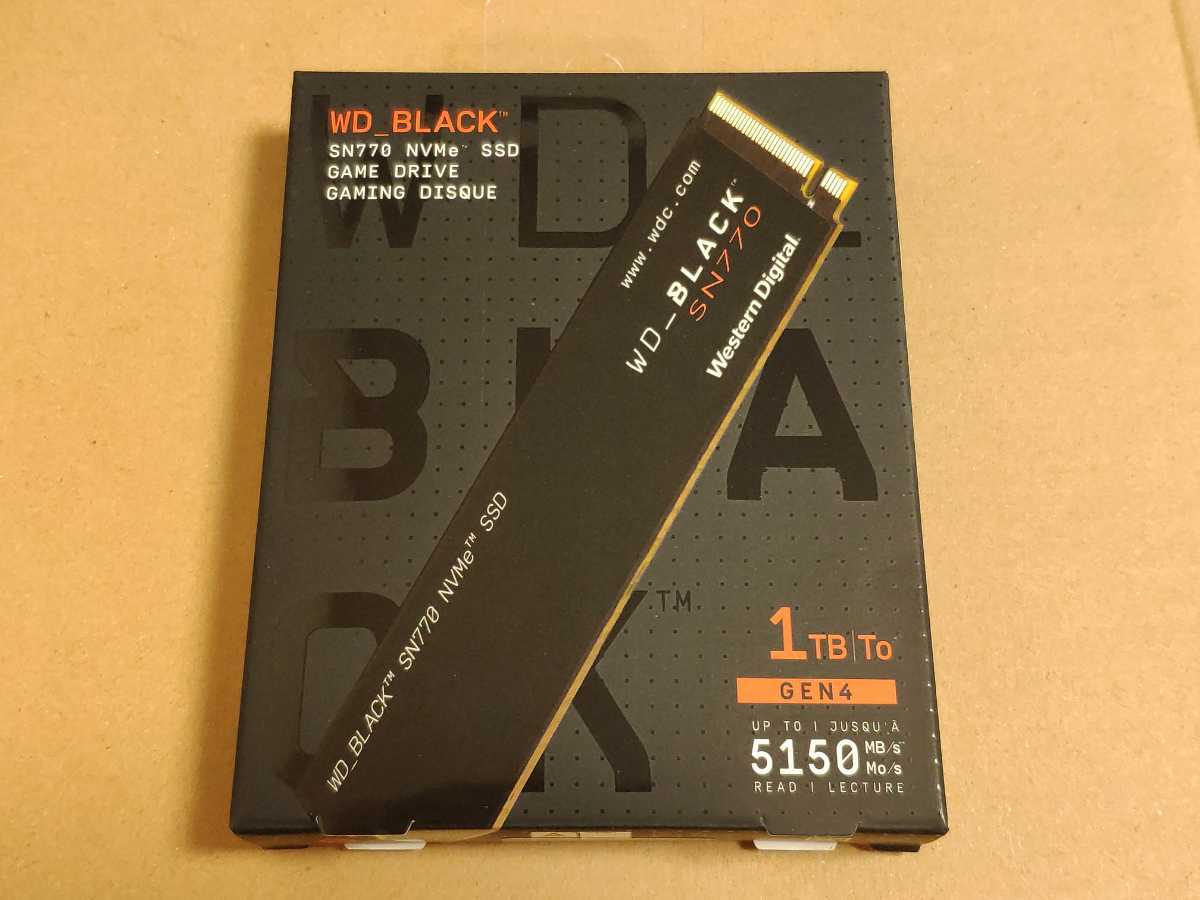 新品 WESTERN DIGITAL WD Black SN770 1TB M.2 SSD PCIe Gen4×4 