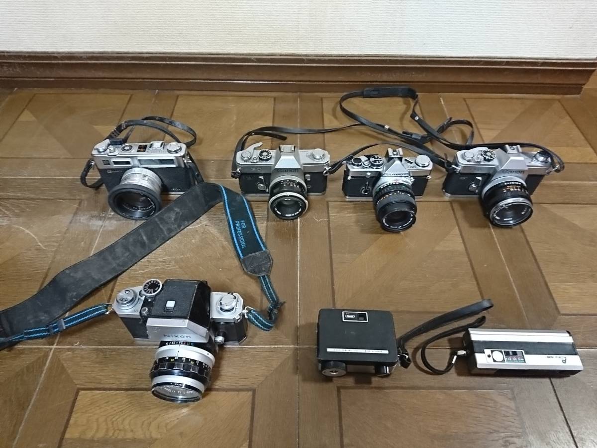 新作，HOT CANON FUJIKA OLYMPUS YASHICA NIKON RICOH アンティーク カメラ いろいろ 7個 ジャンク品(その他)｜売買されたオークション情報、yahooの商品情報をアーカイブ公開 - オークファン マニュアルフォーカス