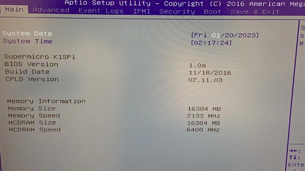 【セール中】i7-990X 6C/12S + マザーボード bios 確認済み ジャンク現状BIOS起動済☆Supermicro K1SPi Intel Xeon Phi 7210 16GB