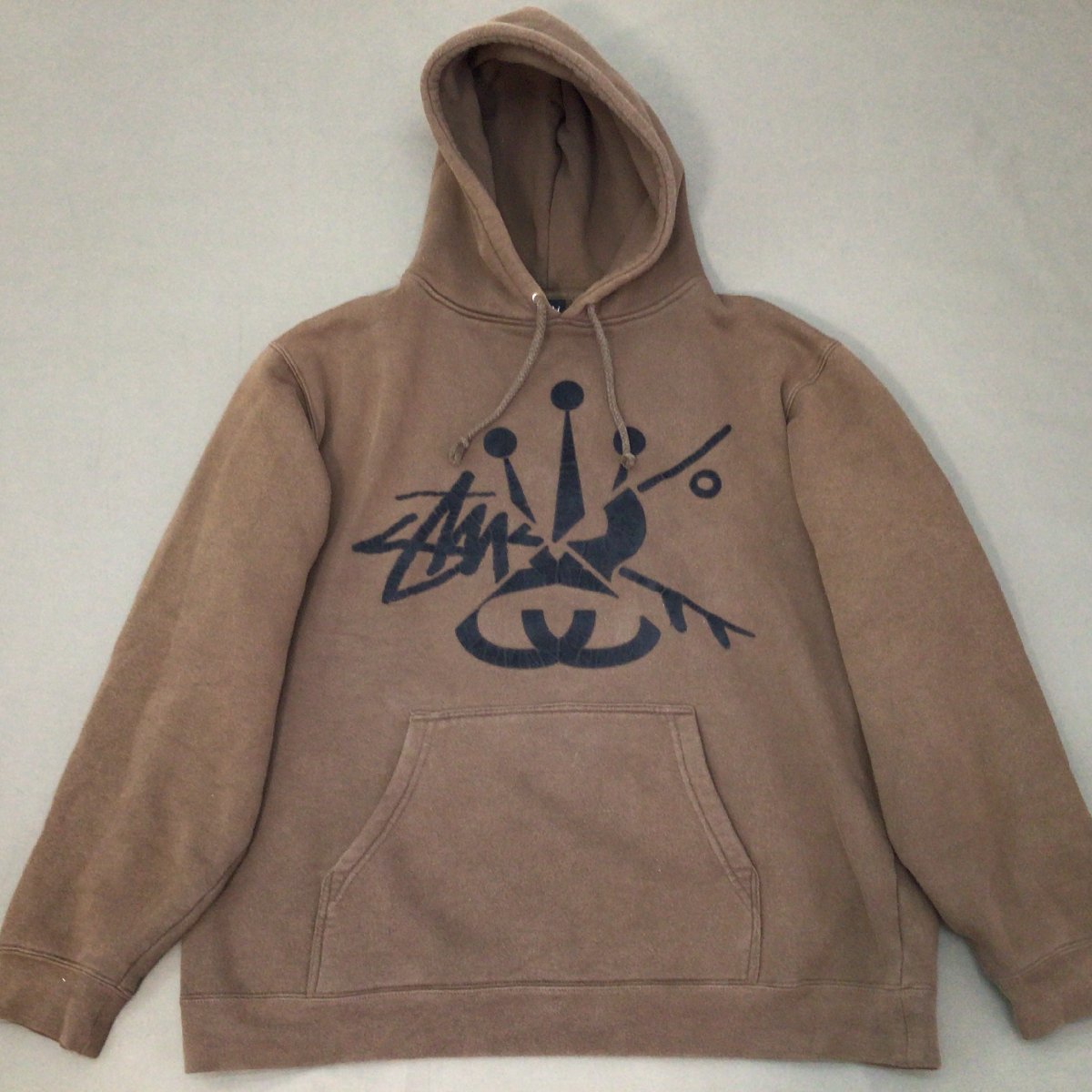 □STUSSY(ステューシー) パーカー サイズL ブラウン コットン□ 【公式 
