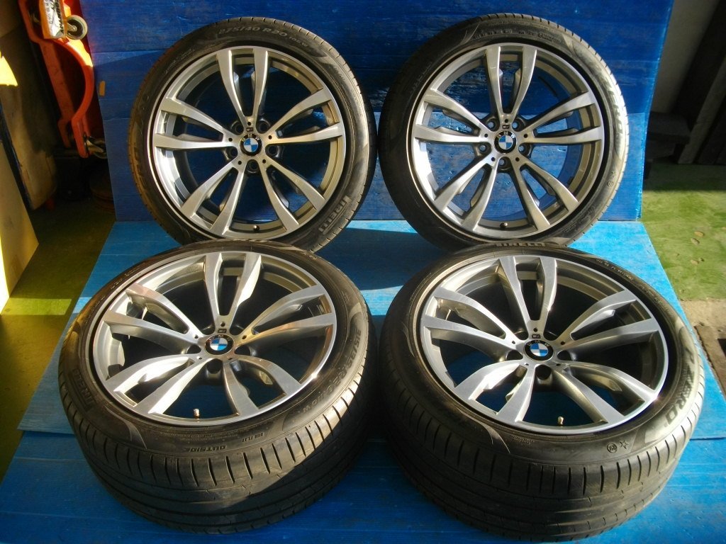 【低価，2025】 H 499 BWM X5 Mスポーツ純正 20インチ10J+40/11J+37 5H PCD120 275/40R20 315/35R20 ランフラットタイヤ付き 4本セット X6(ラジアルタイヤ)｜売買されたオークション情報、yahooの商品情報をアーカイブ公開 - オ 5穴