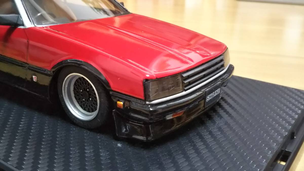タミヤ 1/24 R30 スカイラインRS プラモデル完成品 タミヤ製ケースつき 