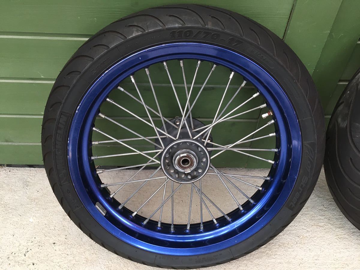 Dトラッカー 前後 ホイール タイヤ セット】KLX250 モタード D Dトラッカー 前後 ホイール タイヤ セット】KLX250 モタード D
