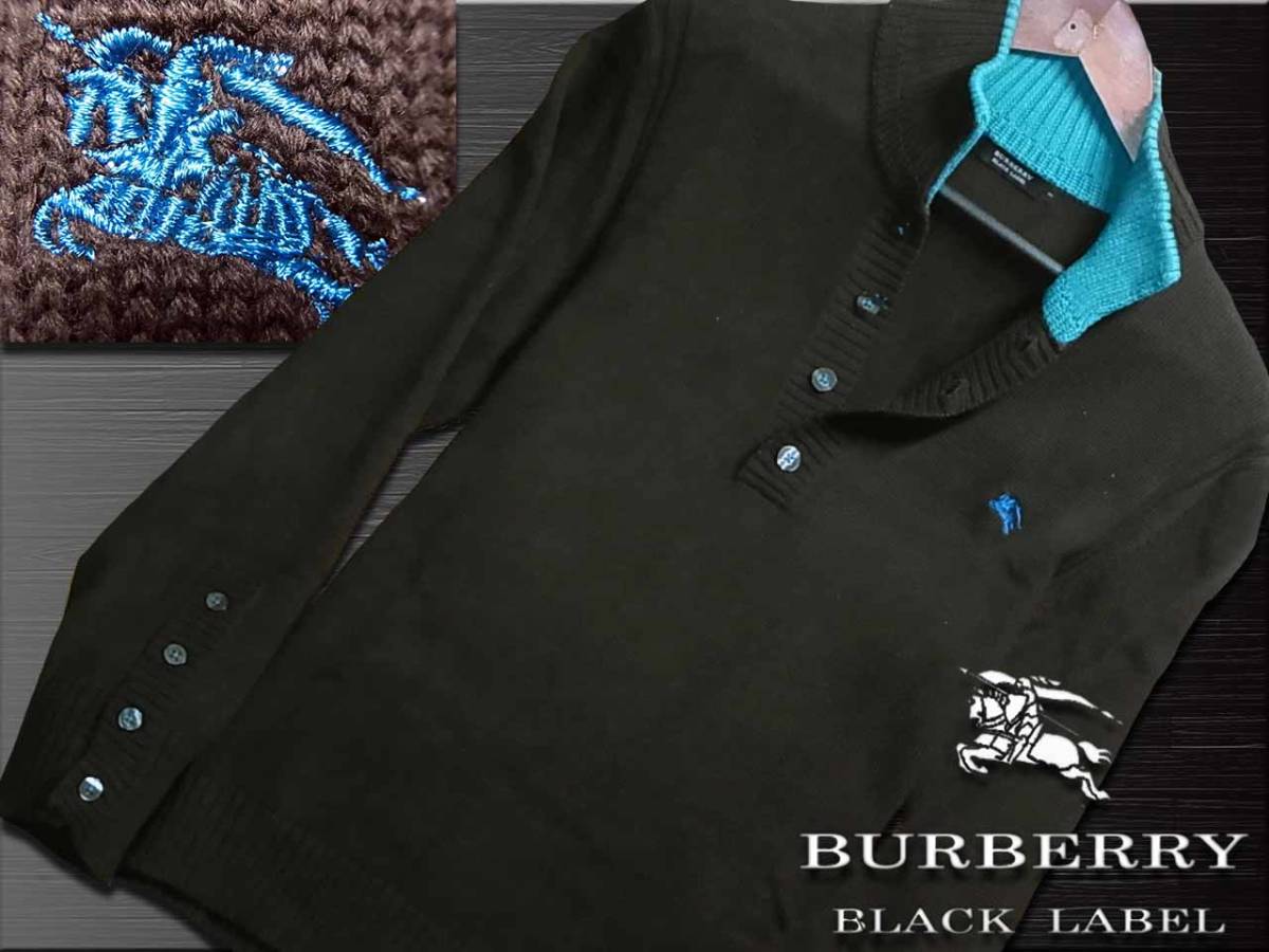 美品お値下げ】BURBERRY BLACK LABEL☆千鳥柄ニットジャケット