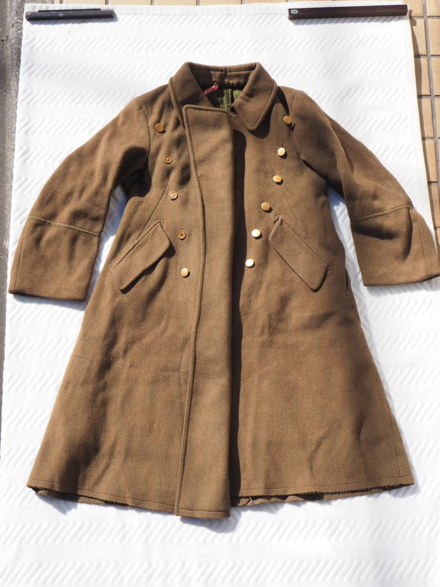 旧日本軍 陸軍将校用外套 ロングコート 兵用制服 防寒 コート