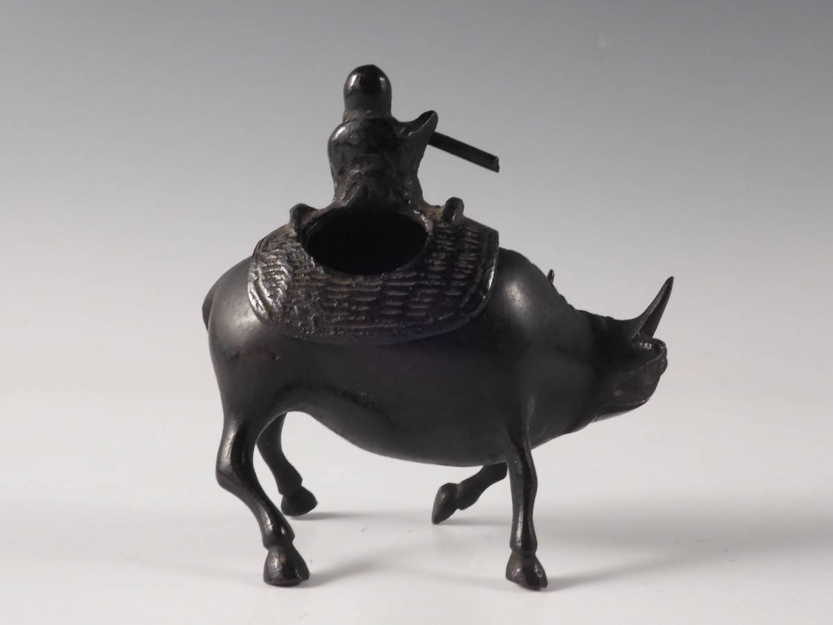 SALE，正規品 ○栄○古銅 中国 横笛 唐人物 彫刻 のったり 香炉