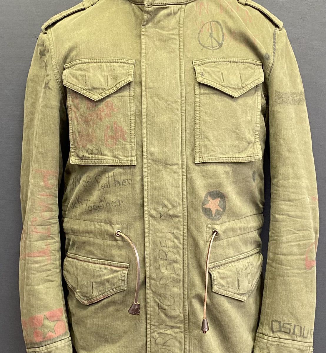DSQUARED2 12AW Paint Military M-65 Jacket ディースクエアード 