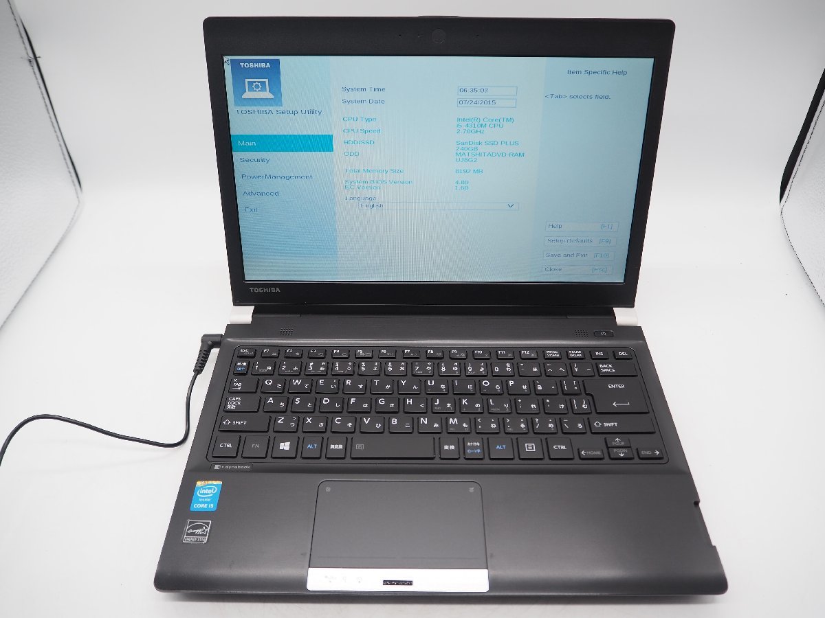 【Y3593】【Z2708】★TOSHIBA☆dynabook R734/M■Core i5-4310M 2.70GHz/メモリ8GB/240GB