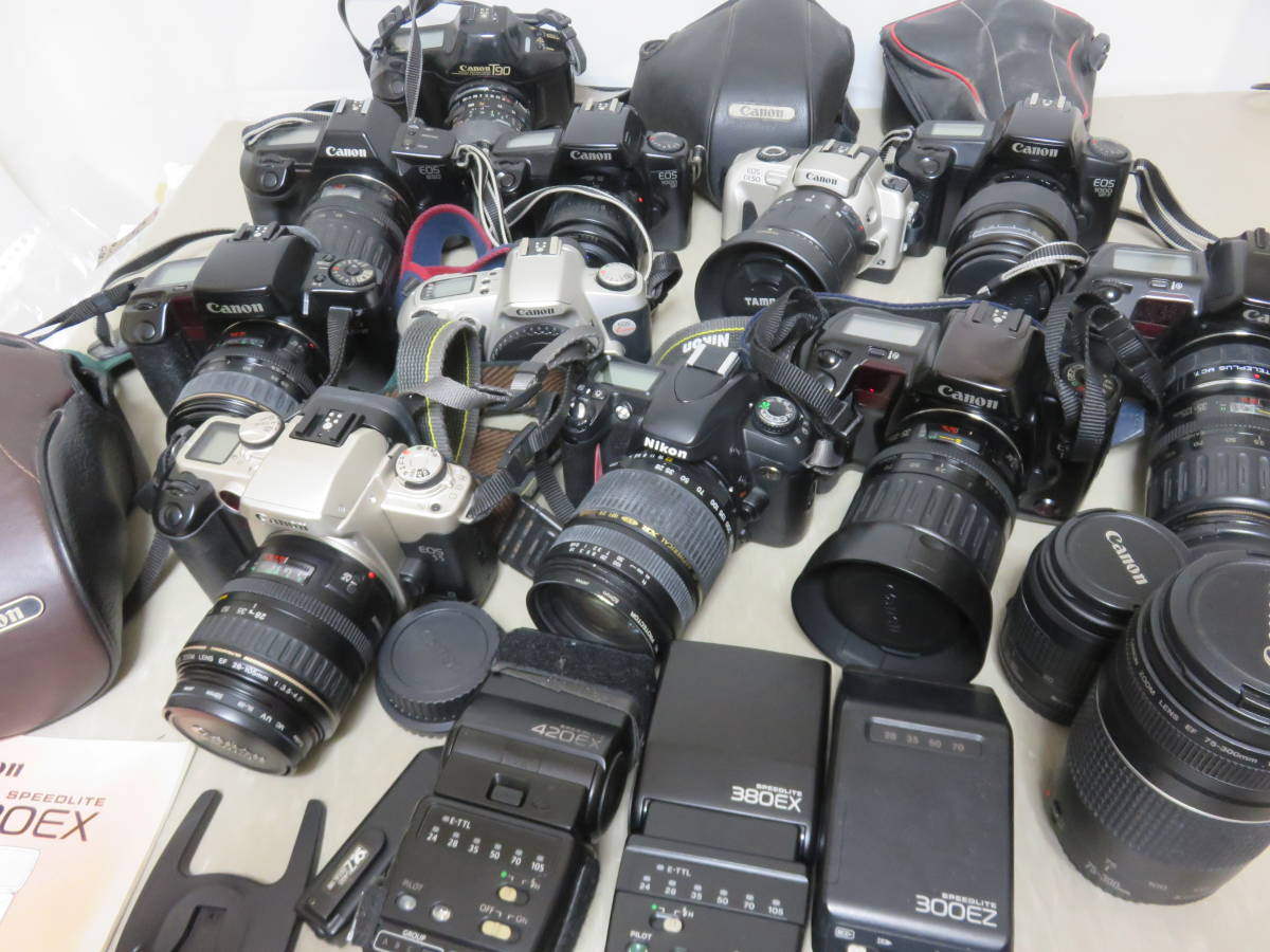 454☆キャノン 大量 カメラ まとめ ジャンク扱 EOS 1000QD-P， IX50