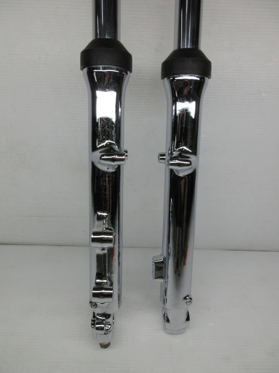 072 スズキ GS400 純正フロントフォーク メッキ アクスルシャフト 旧車 