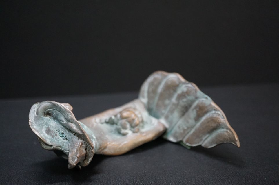 c633-1 彫刻家 一色邦彦 造 ブロンズ 「木の葉」1956'作(西洋彫刻