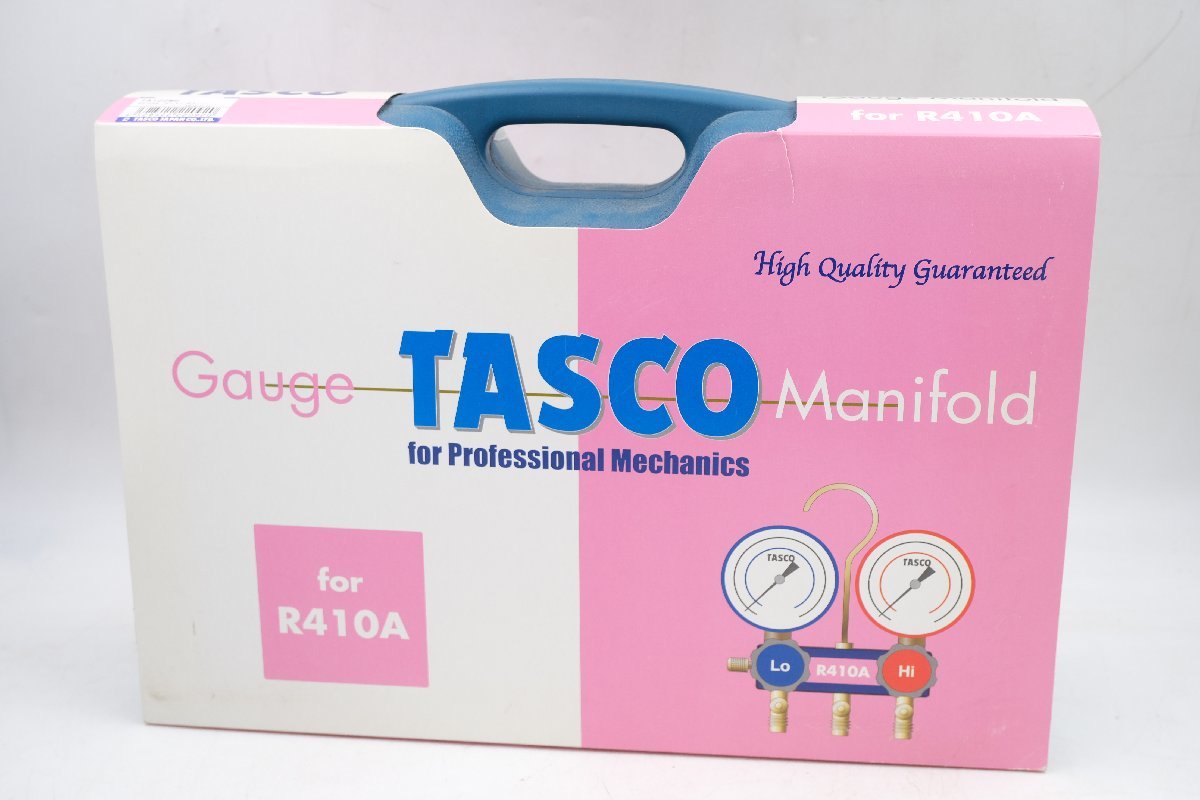 【z18701】TASCO タスコ ボールバルブ式ゲージ R410A TA122WH 箱・ケース付き 格安スタート