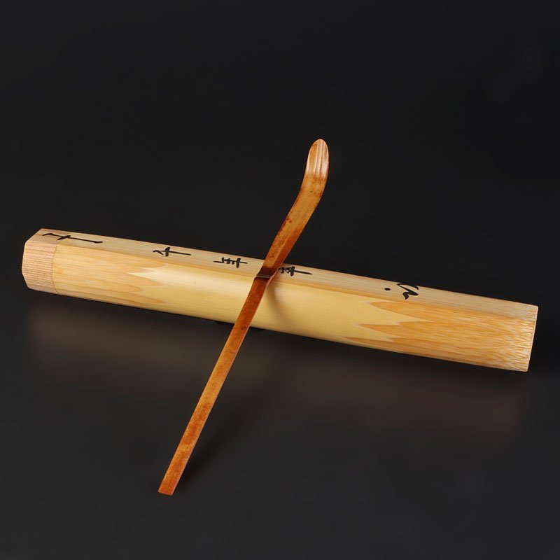 古美味】久田宗也(尋牛斎) 竹茶杓 銘：千年翠 茶道具 保証品