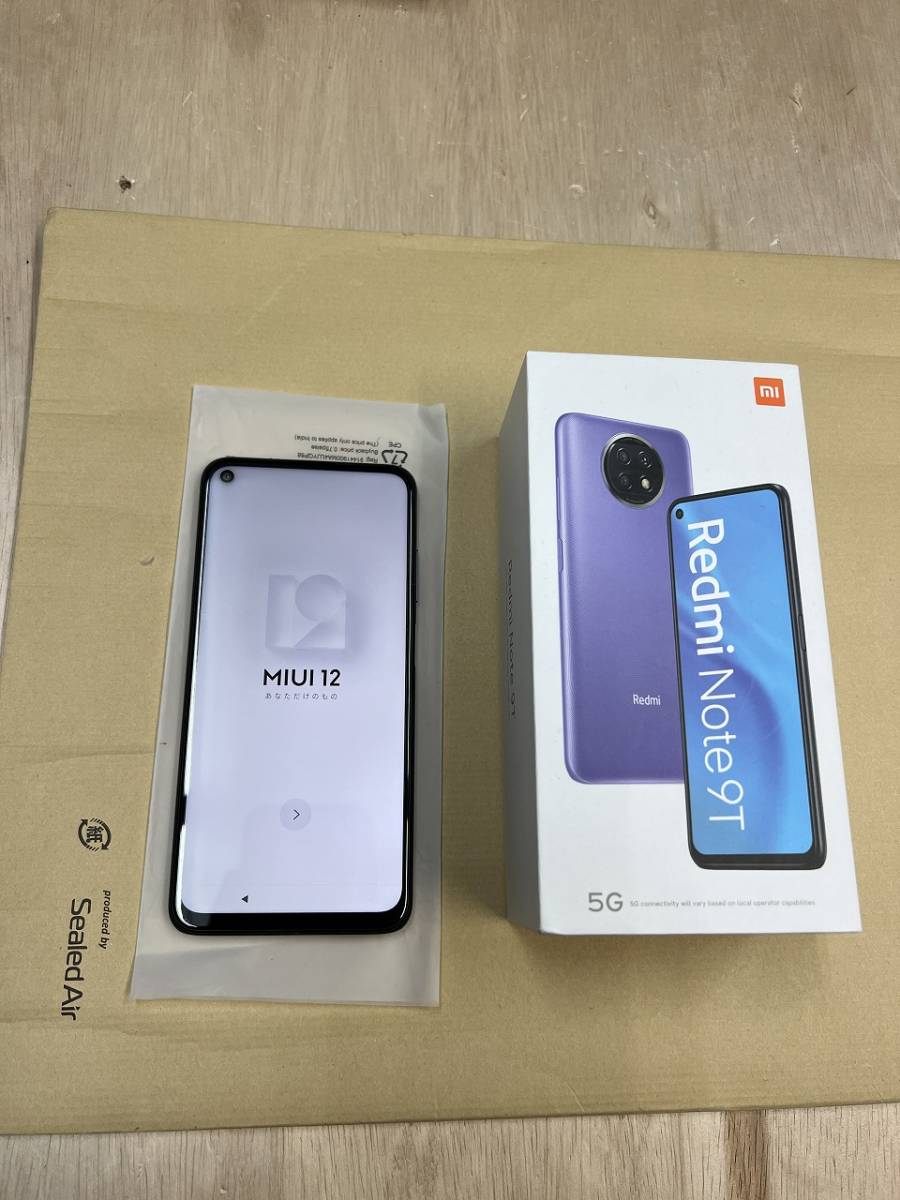 Xiaomi - 【未使用品】Redmi Note 9T（64GB）パープル ソフトバンク版③ Note 9T Redmi Xiaomi 64GB ほぼ未使用 パープル ソフトバンクのRedmi