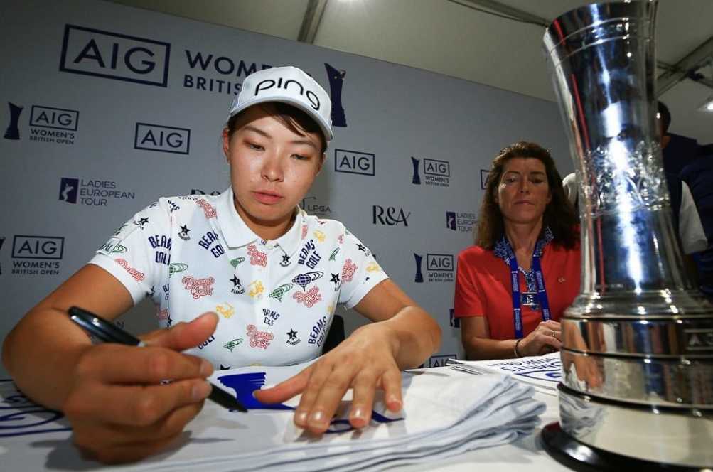 女子ゴルフ 渋野日向子直筆サイン 2022全英女子オープン3位記念