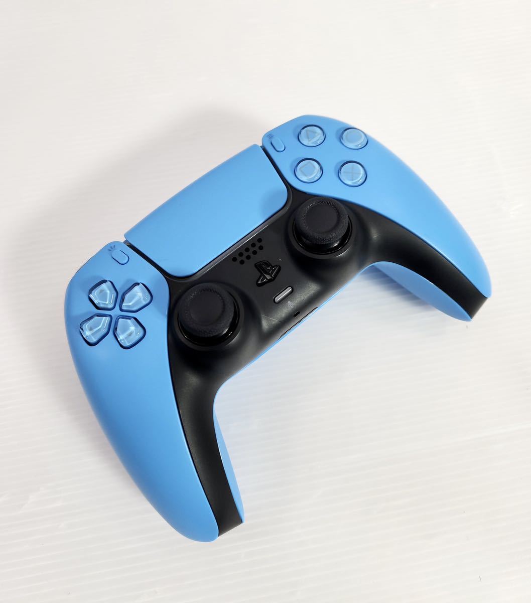 美品 PS5 DualSense ワイヤレスコントローラー 動作品 コントローラー デュアルセンス Playstation5 スターライト ブルー Cfi-zct1j