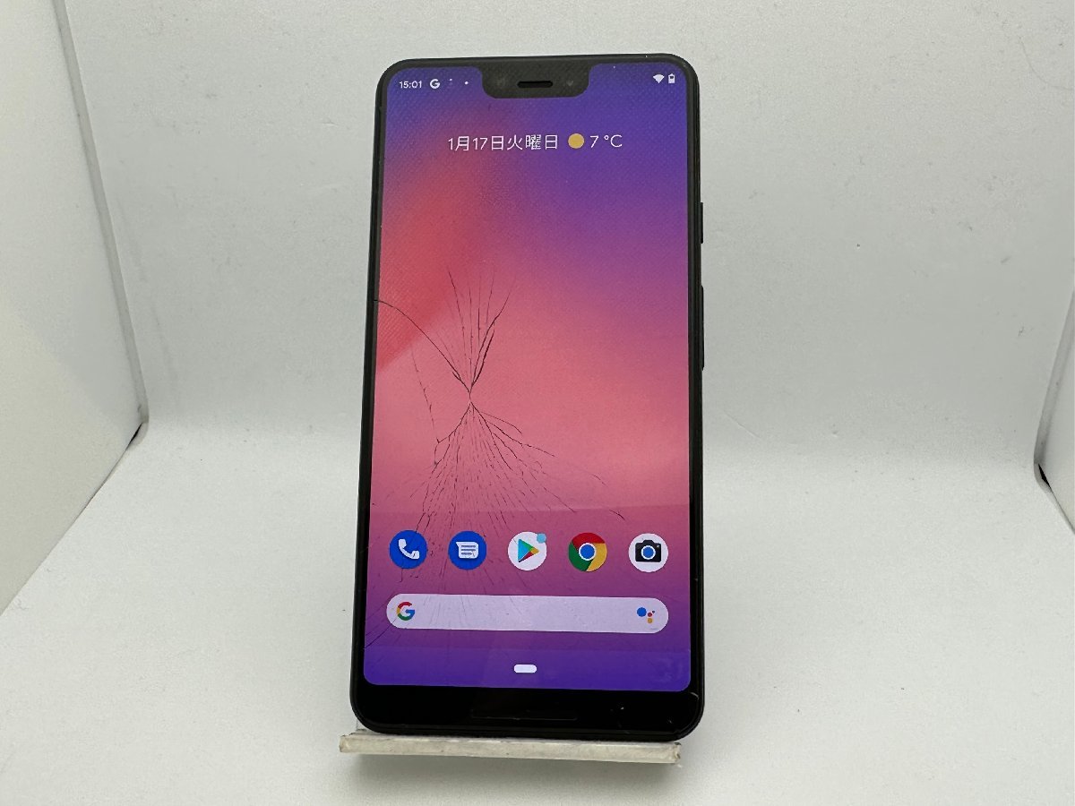 中古・ジャンク】液晶割れ・焼け 背面浮き Google Pixel 3 XL ブラック