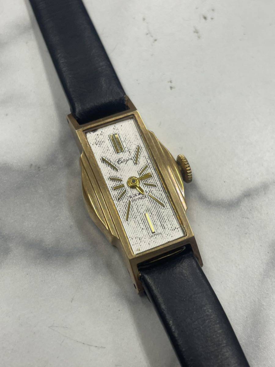 ジャンク 36.不動品・メーカー不明 K14/585 刻印 手巻き レディース