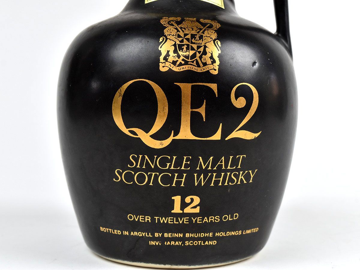 140867古酒〇未開栓 QE2 クイーンエリザベス2世 12年 黒 陶器ボトル