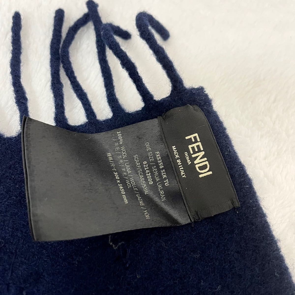 至極の逸品】FENDI フェンディ マフラー ストール モンスター ロゴ
