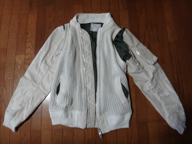 Σ) サカイ sacai 992 長袖上着 カーディガン ジャケット 白色 サイズ2