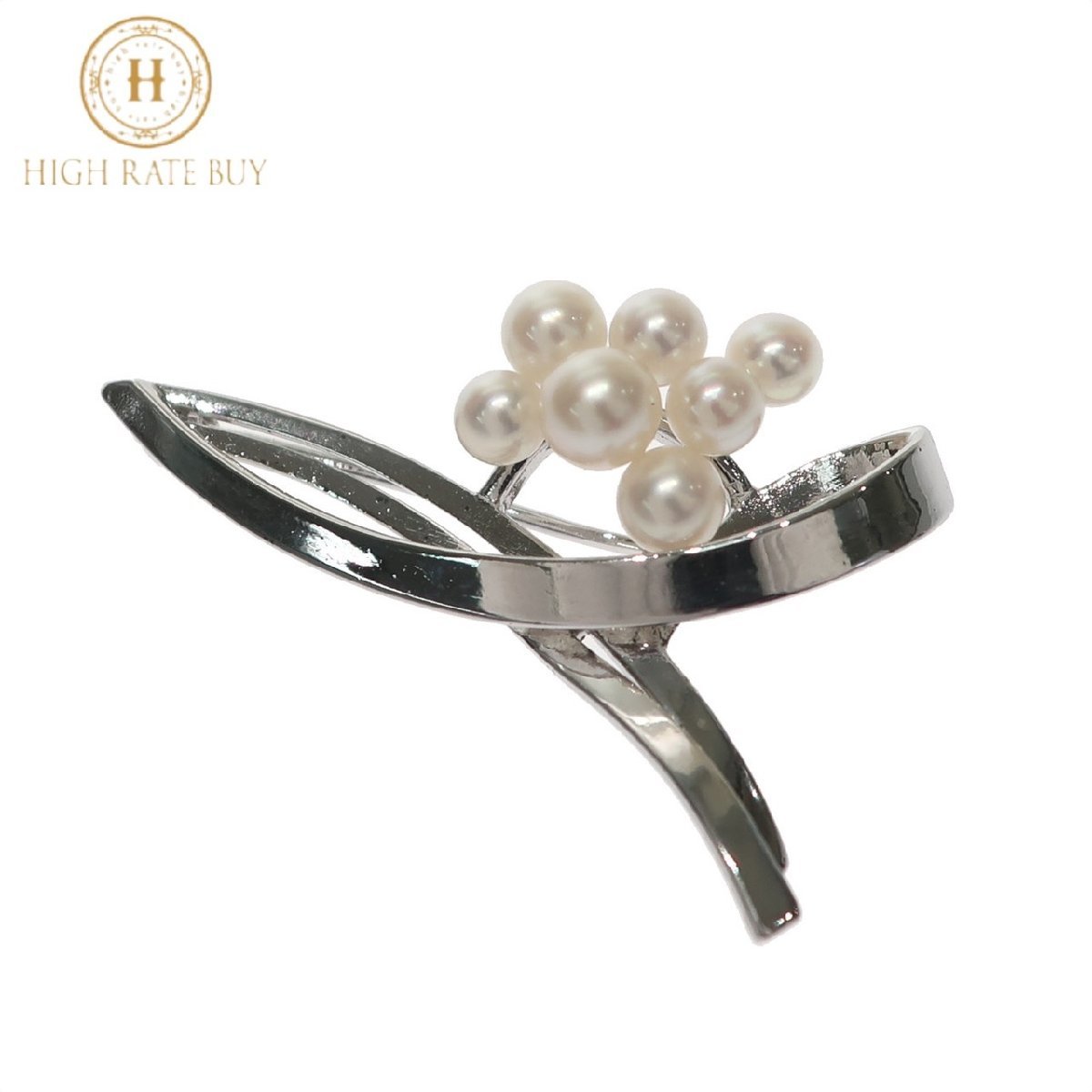 ☆美品☆ミキモト パール シルバー ブローチ （1円 □美品□ MIKIMOTO 