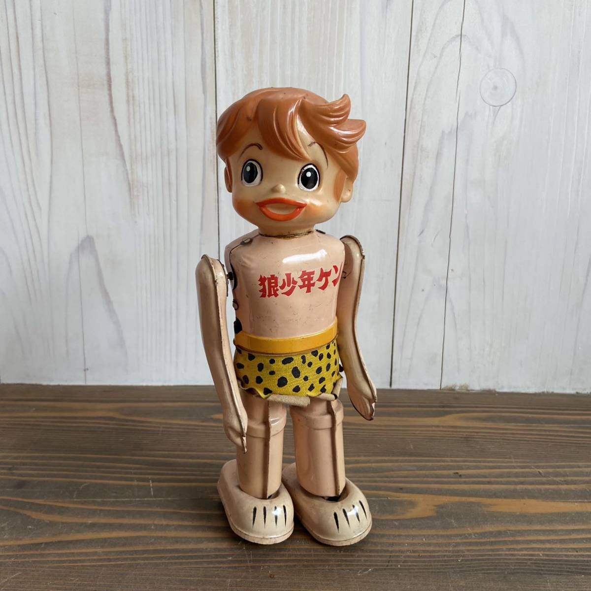 狼少年ケン 浅草玩具 - 歩行 ブリキ 狼少年 ゼンマイ ケン 昔の 