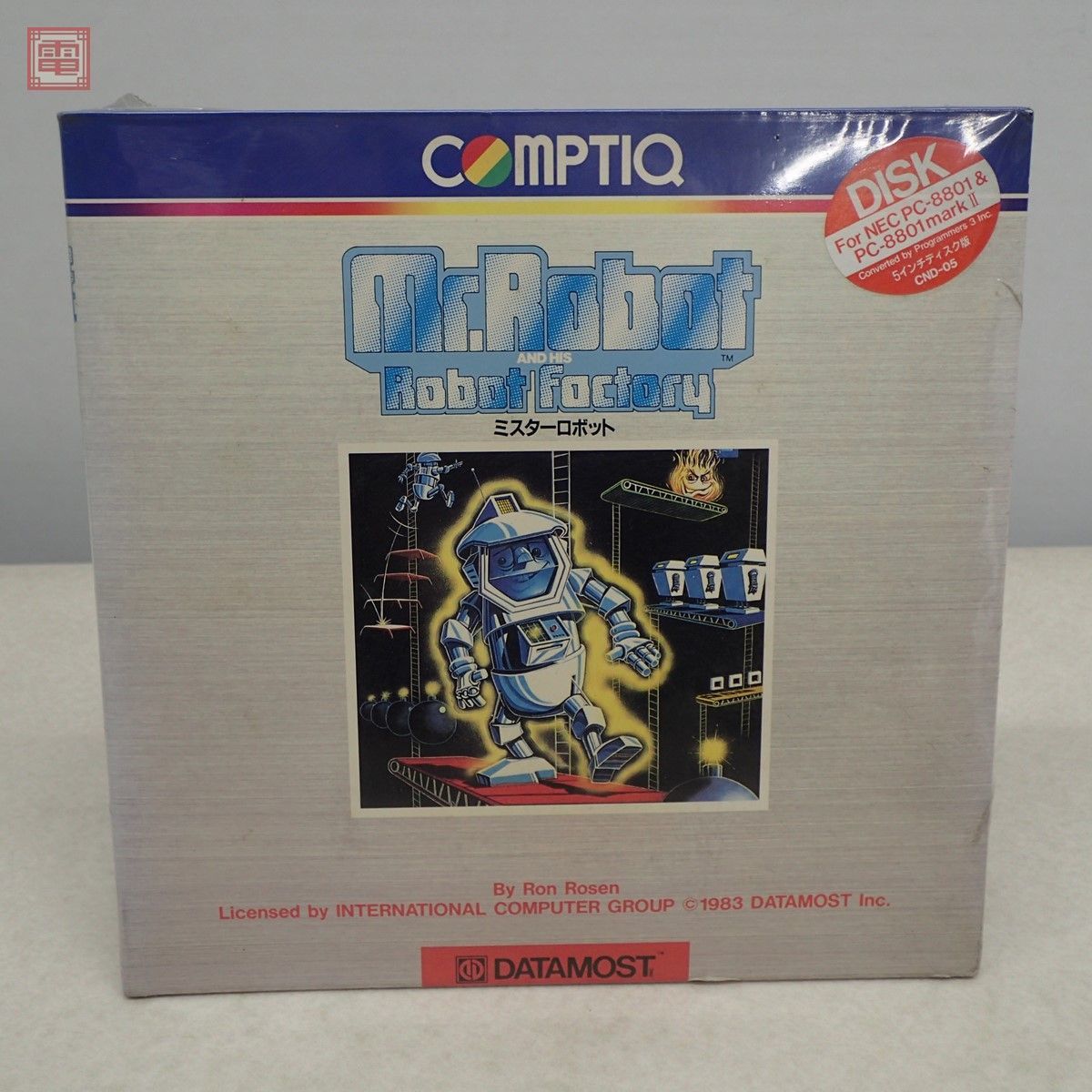 未開封 PC-8801/PC-8801mkII 5インチFD ミスターロボット COMPTIQ 小西六エニックス Mr.Robot and His Robot Factory DATAMOST CND-05【PP