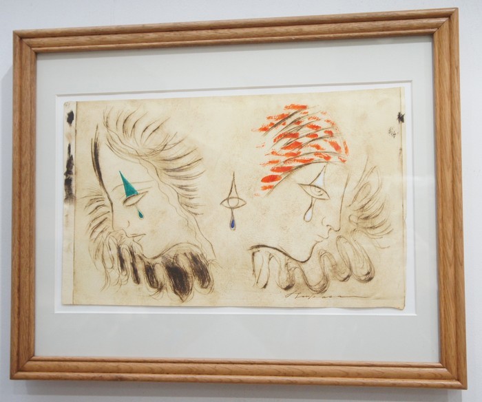 司修「作品（火宅の人）」1977年 羊皮紙に銅版画手彩色 モノタイプ 