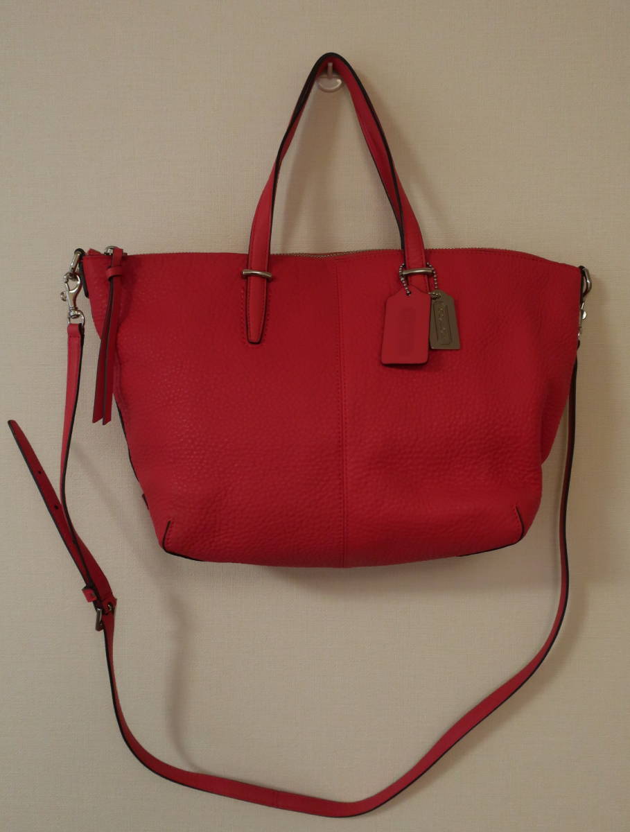 COACH コーチ ブリーカー ペブルドレザー スモール 2Wayトートバッグ