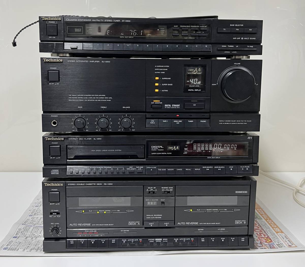 Technics テクニクス システムコンポ セット SU-X850/ST-X850/RS-X850
