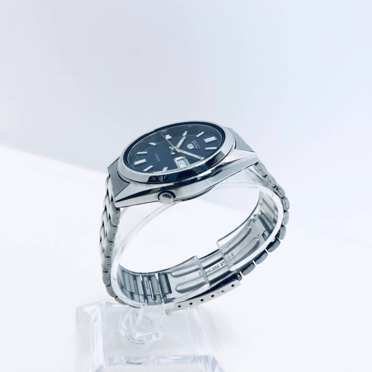 【腕時計】ジャンク SEIKO セイコー5 7S26-0480 自動巻き ネイビー文字盤 裏面スケルトン ※ネコポス全国一律送料260円