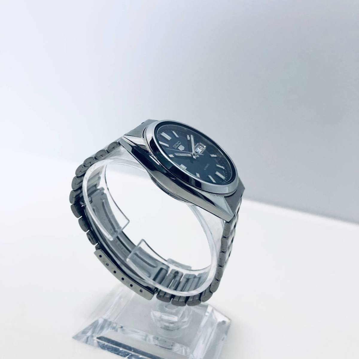 【腕時計】ジャンク SEIKO セイコー5 7S26-0480 自動巻き ネイビー文字盤 裏面スケルトン ※ネコポス全国一律送料260円
