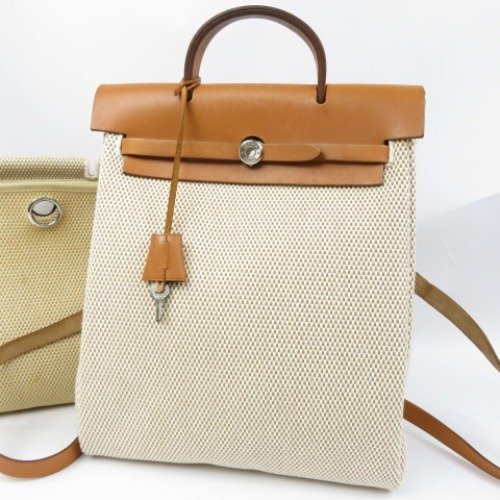 61635★1円スタート★HERMES エルメス 中極美品 エールバッグアドPM ハンドバッグ リュック デイパック ナチュラル □H刻印 レディース